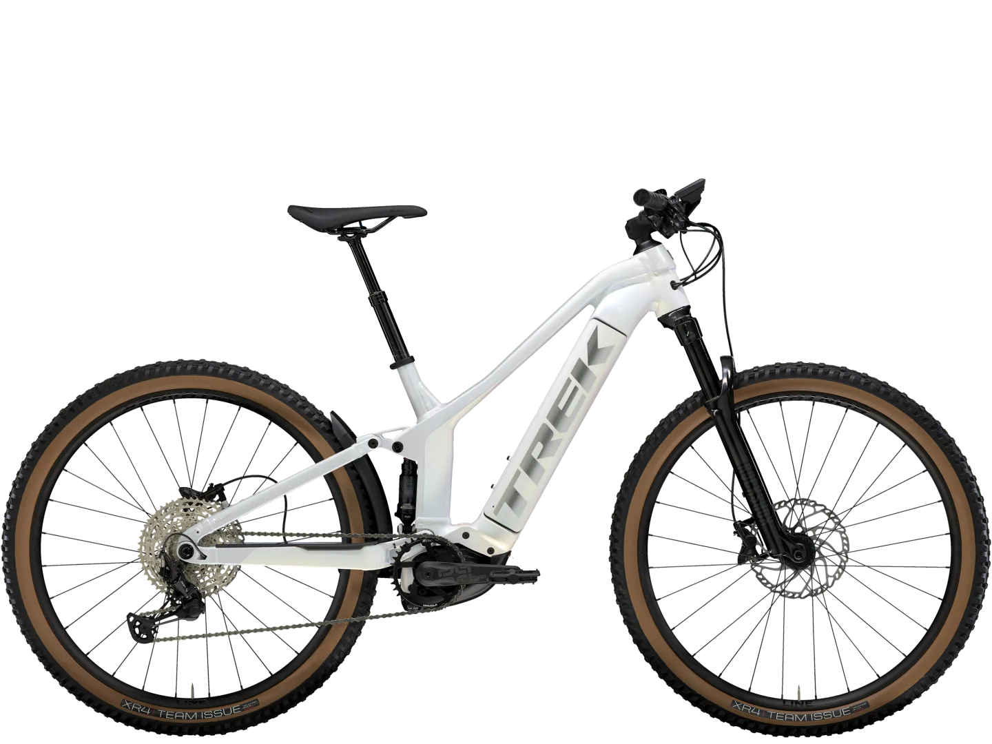 TREK POWERFLY FS 7 GEN 3 625W E MTB BIKE 2024 WHITE PRISMATIC PLASMA GREY PEARL