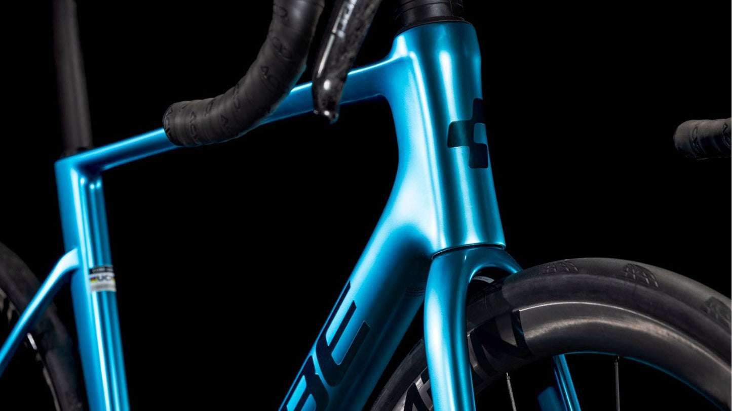 CUBE LITENING AIR C:68X SLX ROAD BIKE 2025 CHROMEBLUE' N 'CARBON