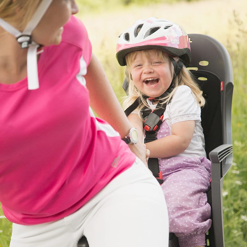 Rear bike rack for best sale child seat