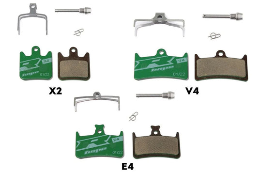 HOPE DISC BRAKE PADS. RACING COMPOUND GREEN E4, V4, X2