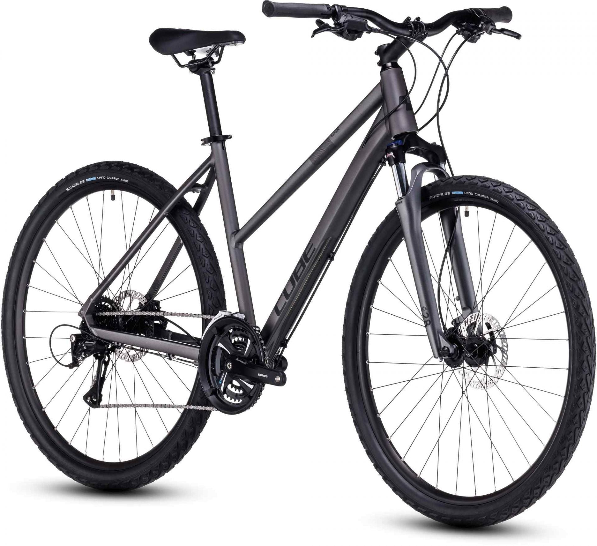 CUBE NATURE LADY HYBRID BIKE 2023 GRAPHITE N BLACK