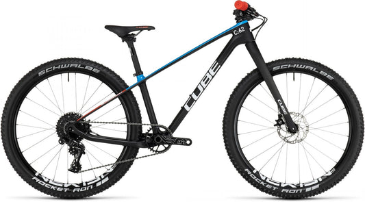 CUBE ELITE 240 C:62 SLX KID'S MTB BIKE 2025 CARBON' N 'BLUE' N 'RED