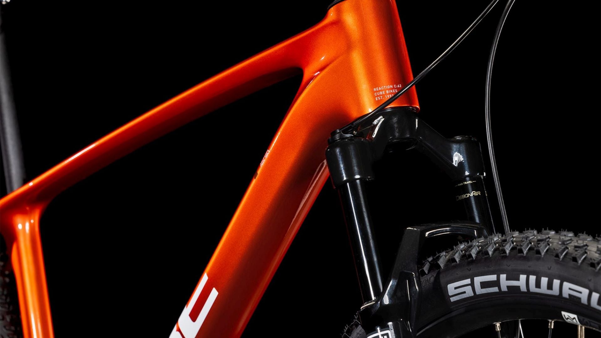 CUBE REACTION C:62 PRO HARDTAIL MTB BIKE 2025 ELECTRICORANGE' N 'SPICE