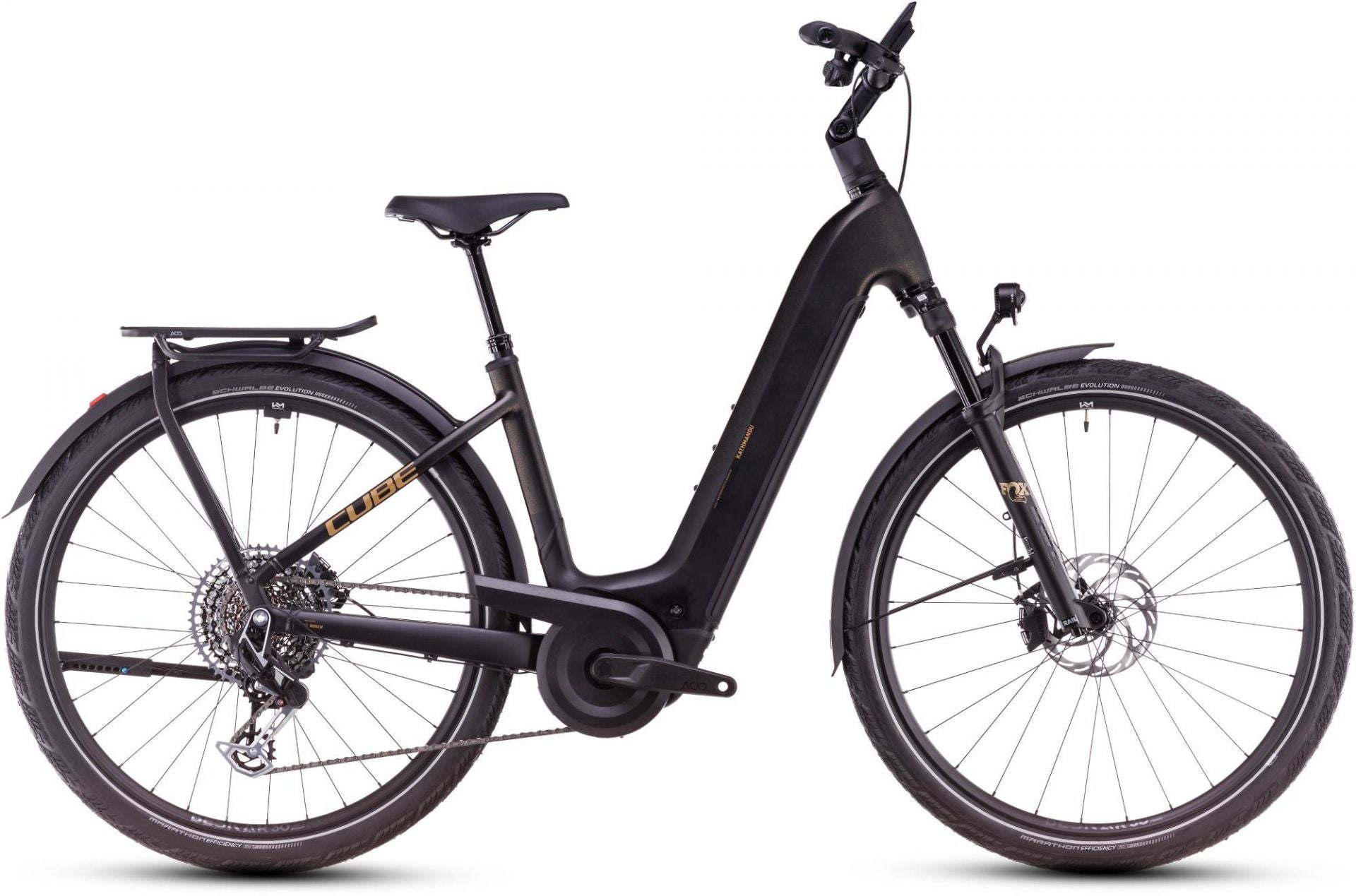 CUBE KATHMANDU HYBRID SLT 800 EASY ENTRY eBIKE 2025 GOLDDUST´ N ´BLACK