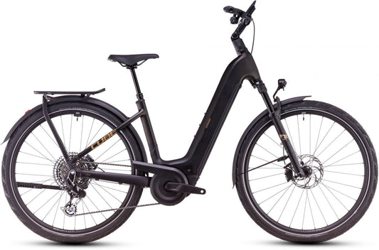 CUBE KATHMANDU HYBRID SLT 800 EASY ENTRY eBIKE 2025 GOLDDUST´ N ´BLACK