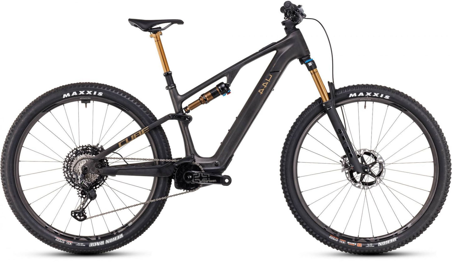 CUBE AMS HYBRID ONE44 C:68X SLT 400X 29 eMTB BIKE 2025 CARBON' N 'GOLDDUST