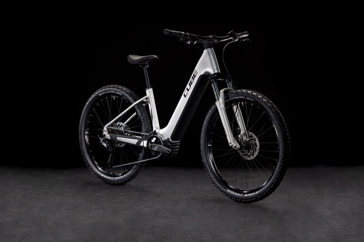 CUBE REACTION HYBRID ONE 800 EASY ENTRY eMTB BIKE 2025 SILVER' N 'BLACK