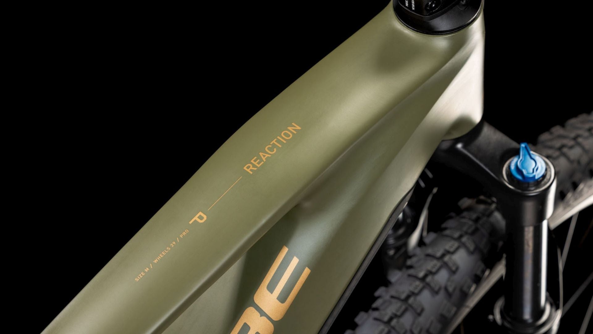 CUBE REACTION HYBRID PRO 600 eMTB BIKE 2025 DUSTYOLIVE' N 'GOLD