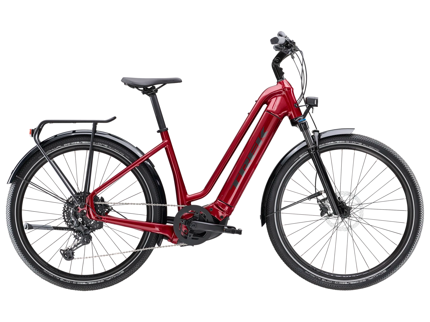 TREK ALLANT+ 7 LOWSTEP GEN 2 ELECTRIC HYBRID BIKE 2025 CRIMSON