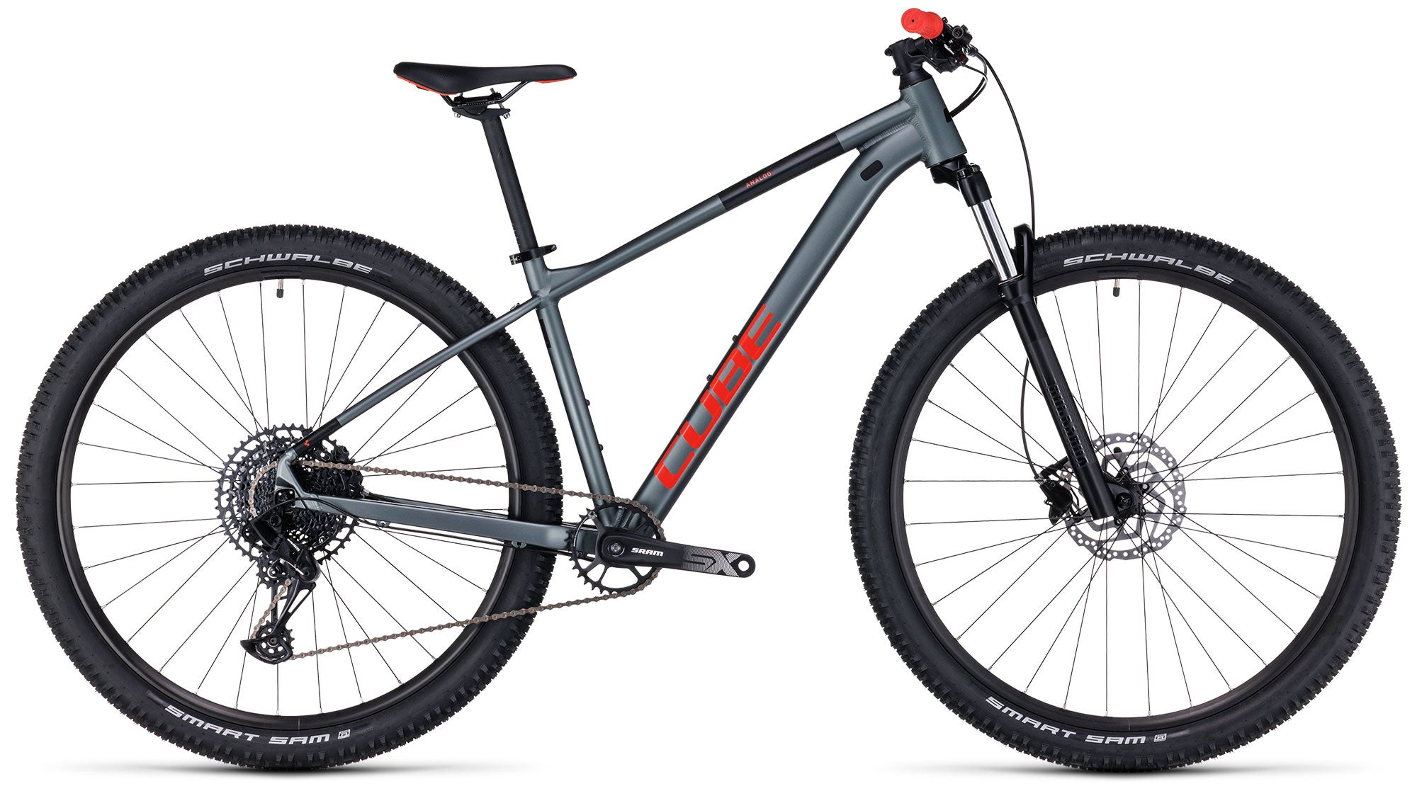 CUBE ANALOG HARDTAIL MTB BIKE 2023 FLASHGREY N RED