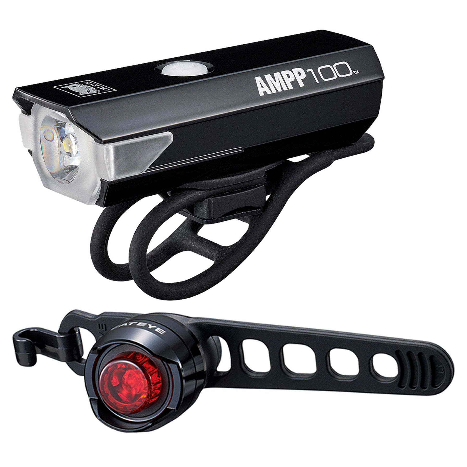 CATEYE AMPP 100 ORB RECHARGEABLE BIKE LIGHT SET