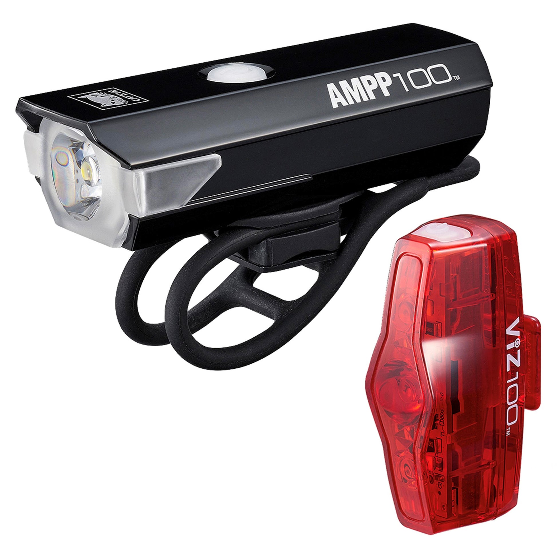 CATEYE AMPP 100 VIZ 100 RECHARGEABLE BIKE LIGHT SET