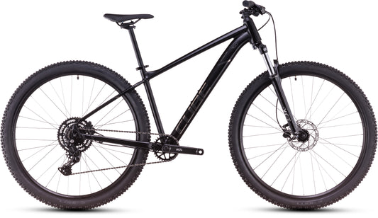 CUBE AIM PRO HARDTAIL MTB BIKE 2025 BLACK ' N ' SLATEBLACK