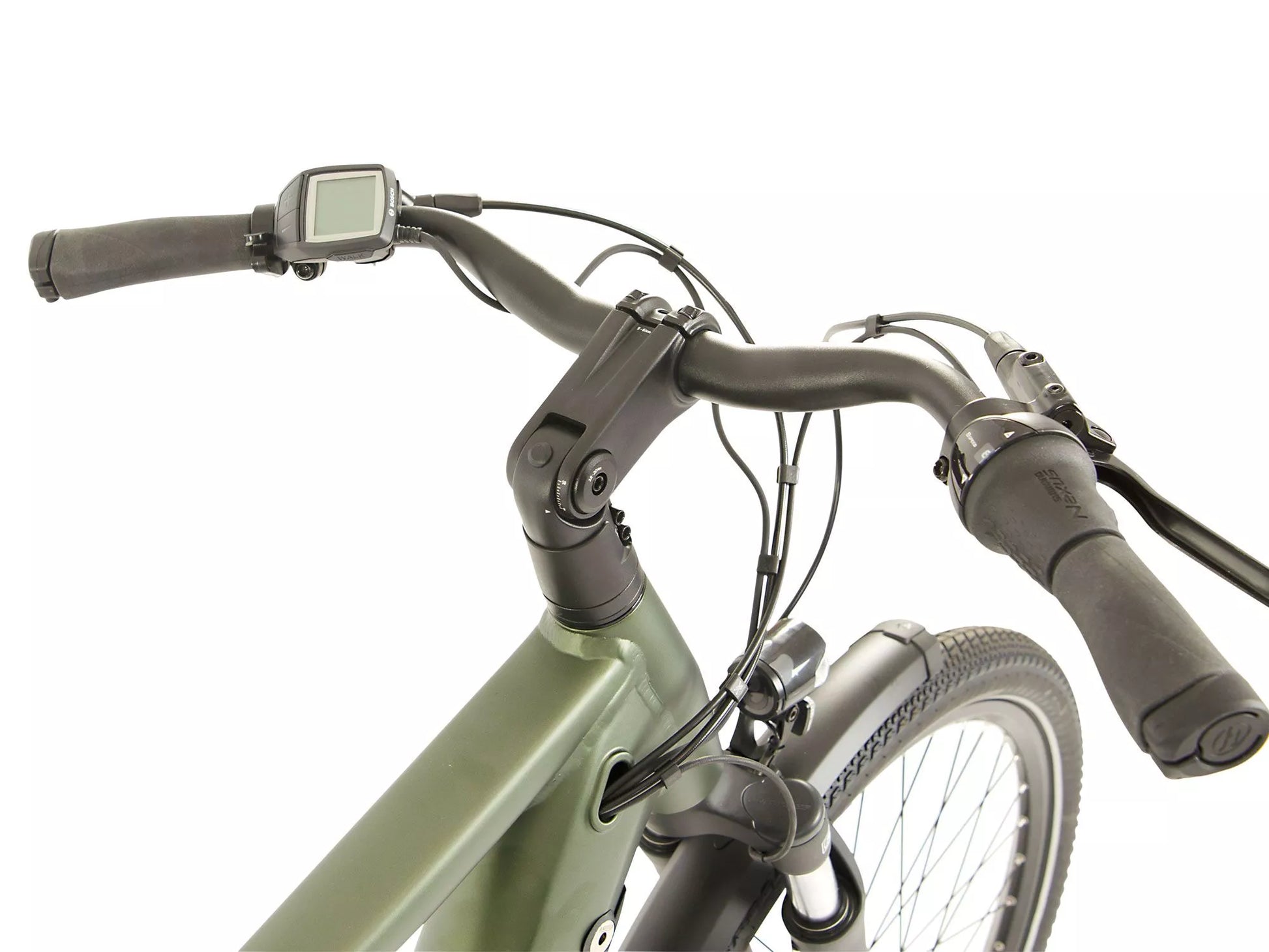 RALEIGH CENTROS CROSS BAR HYBRID eBIKE WITH HUB GEARS KHAKI GREEN