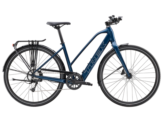 TREK FX+ 2 LT MID-STEP CITY eBIKE 2025 SATIN MULSANNE BLUE