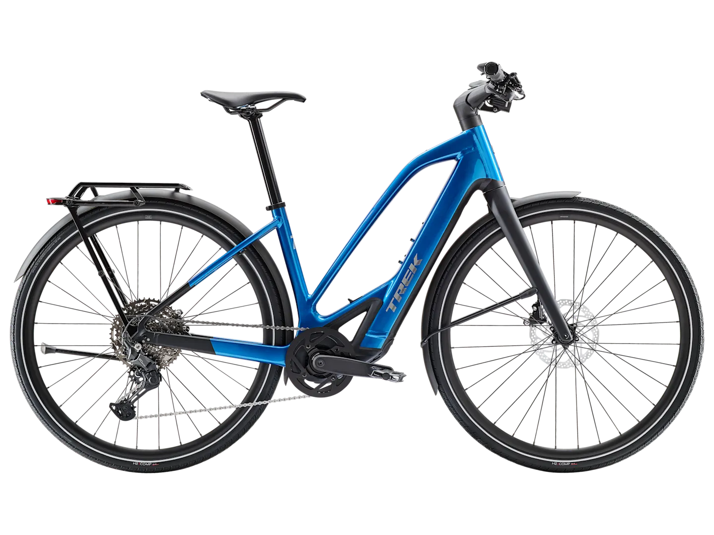 TREK FX+ 7 MID-STEP HYBRID eBIKE 2025 ALPINE BLUE GLOSS