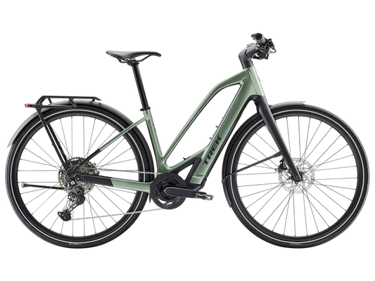 TREK FX+ 7 MID-STEP HYBRID eBIKE 2025 LICHEN GREEN GLOSS