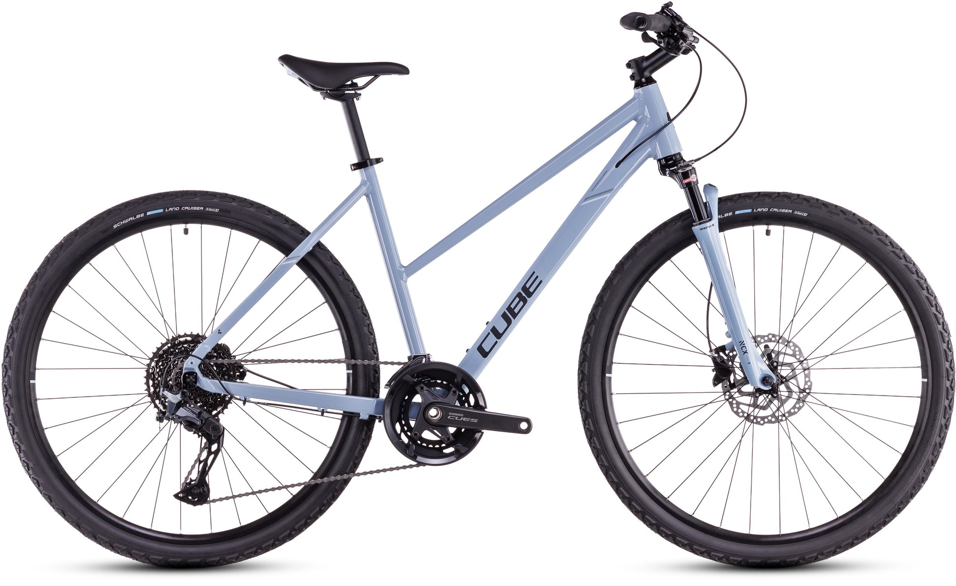 CUBE NATURE EXC LADY HYBRID BIKE 2025 PIGEONBLUE' N 'BLACK