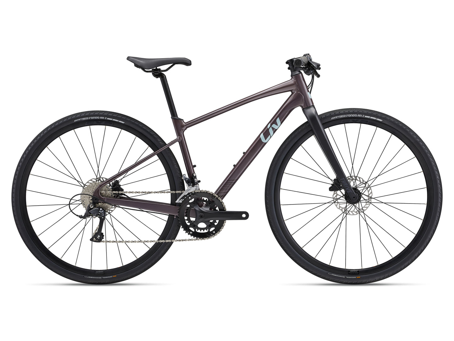 GIANT LIV THRIVE 2 FLAT BAR ROAD BIKE 2023 GLOSS CHARCOAL PLUM