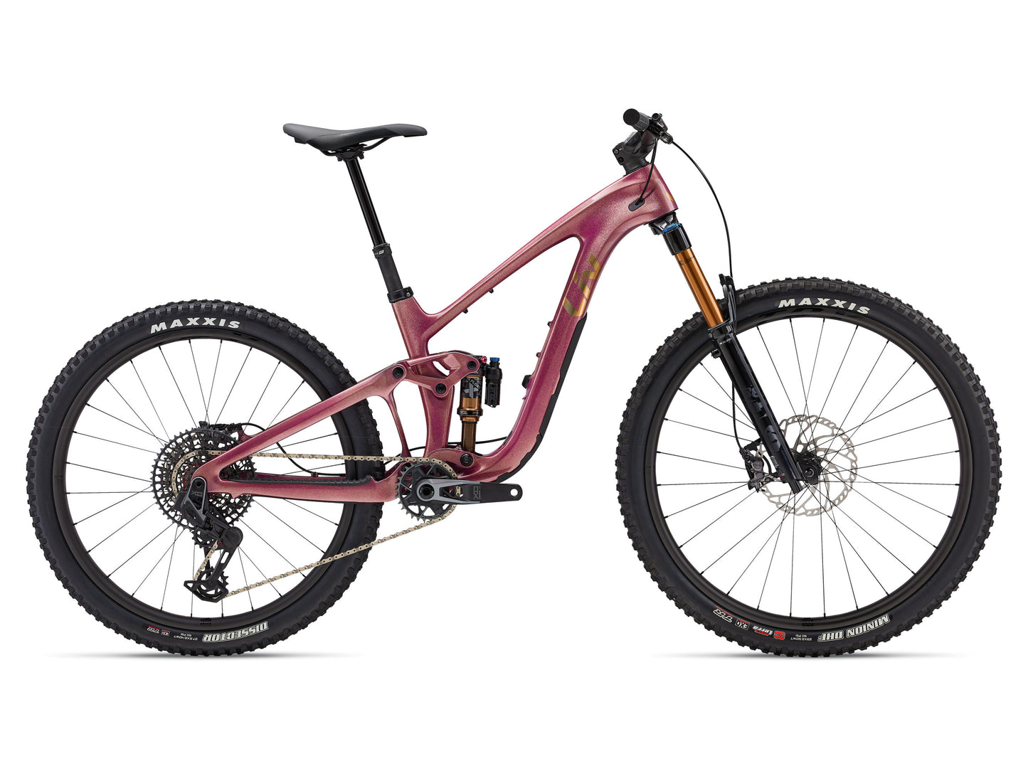 GIANT LIV INTRIGUE X ADVANCED 0 FULL SUSPENSION MTB BIKE 2024 GLOSS MULBERRY GLITTER/CHROME