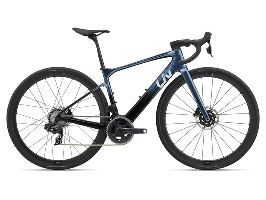 GIANT LIV AVAIL ADVANCED E+ ELITE 1 ROAD eBIKE 2025 ICE AGE/CARBON SMOKE