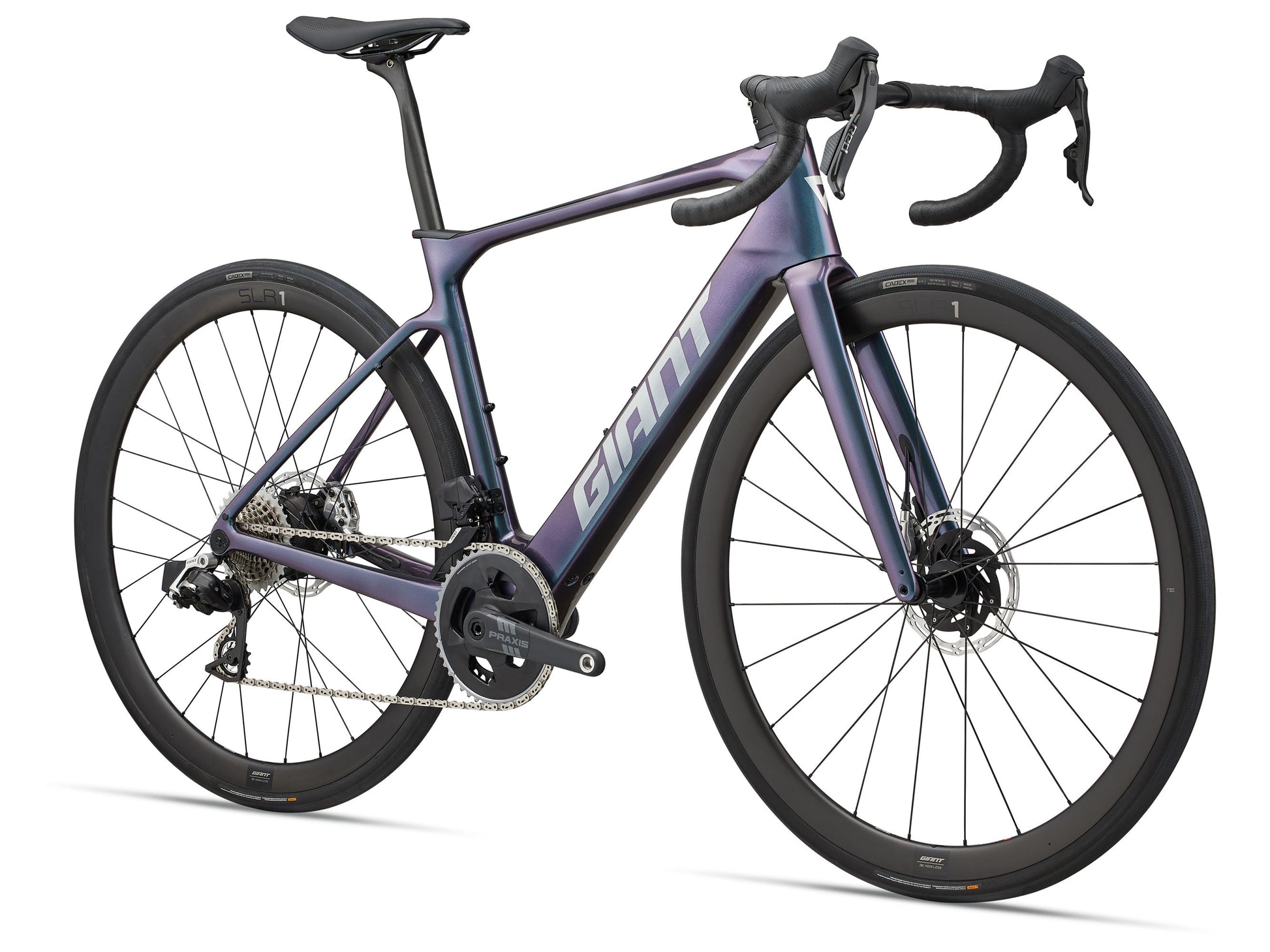 GIANT DEFY ADVANCED E+ ELITE 0 ROAD eBIKE 2025 GLOSS BLUE DRAGONFLY/BLACK