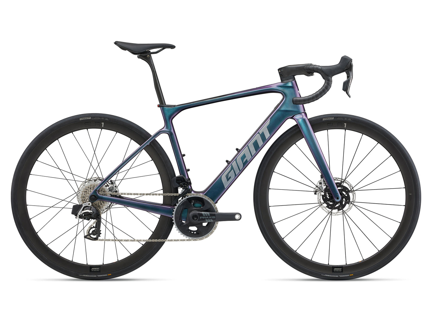 GIANT DEFY ADVANCED E+ ELITE 0 ROAD eBIKE 2025 GLOSS BLUE DRAGONFLY/BLACK