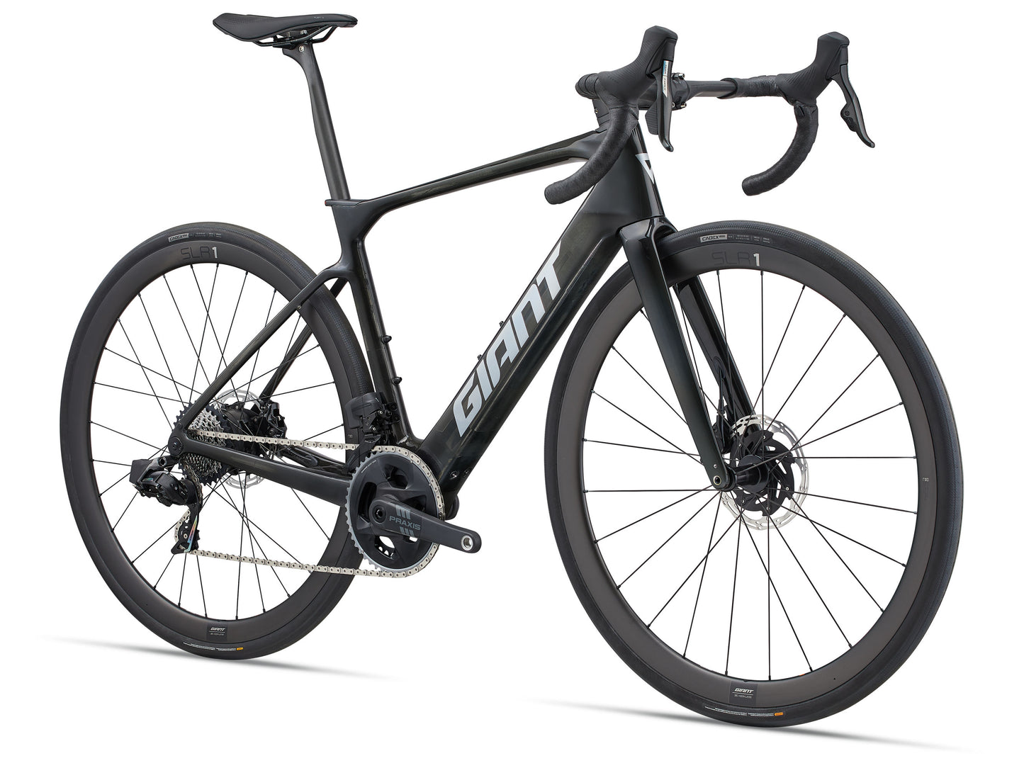 GIANT DEFY ADVANCED E+ ELITE 1 ROAD eBIKE 2025 GLOSS RAW CARBON/BLACK