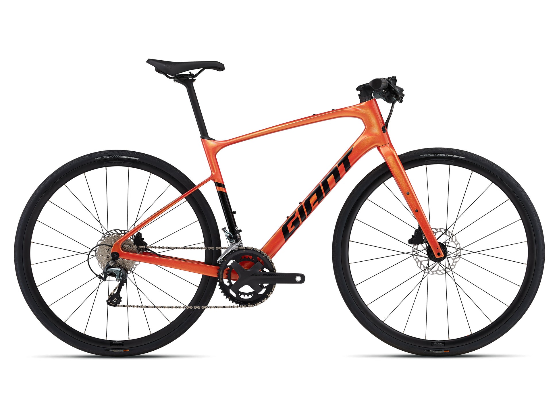 GIANT FASTROAD ADVANCED 2 HYBRID BIKE 2024 GLOSS HELIOS ORANGE