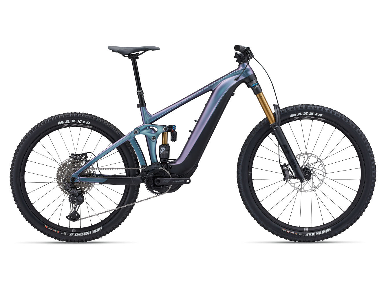 GIANT REIGN E+ 1 FULL SUSPENSION E-MTB BIKE 2024 GLOSS BLUE DRAGONFLY/BLACK