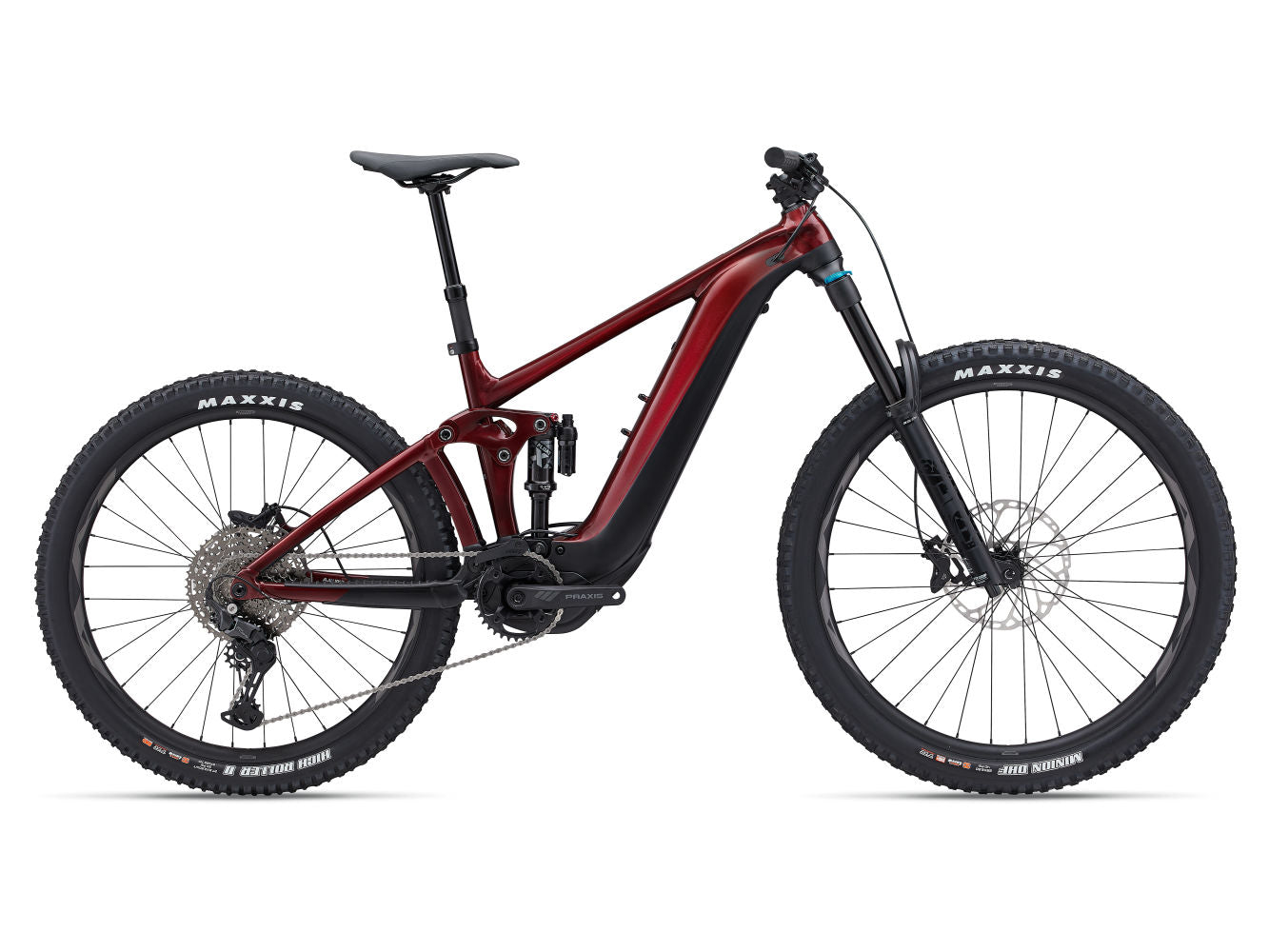 GIANT REIGN E+ 2 FULL SUSPENSION E-MTB BIKE 2024 GLOSS SANGRIA/BLACK