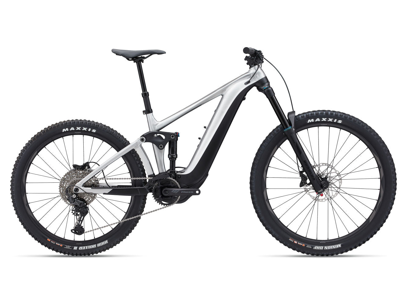 GIANT REIGN E+ 3 FULL SUSPENSION E-MTB BIKE 2024 GLOSS RAW ALUMINIUM/BLACK