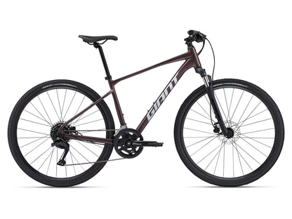 GIANT ROAM 2 DISC HYBRID BIKE 2024 GLOSS CHARCOAL PLUM/SILVER