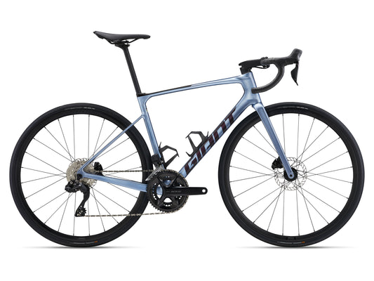 GIANT DEFY ADVANCED 1 ROAD BIKE 2025 GLOSS FROST SILVER/CORDOVAN