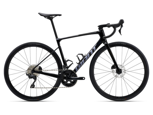 GIANT DEFY ADVANCED 2 ROAD BIKE 2025 GLOSS CARBON SMOKE/MERCURY