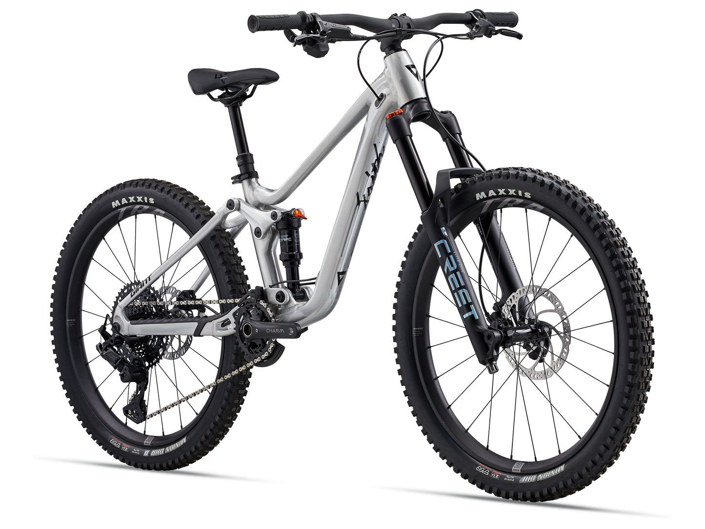 GIANT FAITH 24 FULL SUSPENSION KID'S MTB BIKE 2025 RAW ALUMINIUM