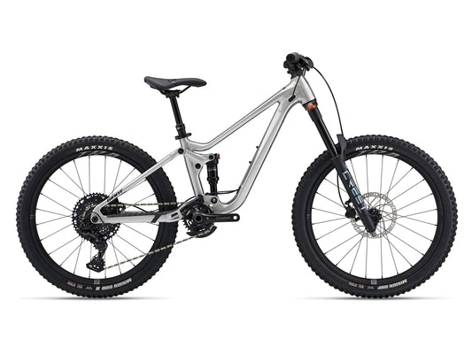 GIANT FAITH 24 FULL SUSPENSION KID'S MTB BIKE 2025 RAW ALUMINIUM