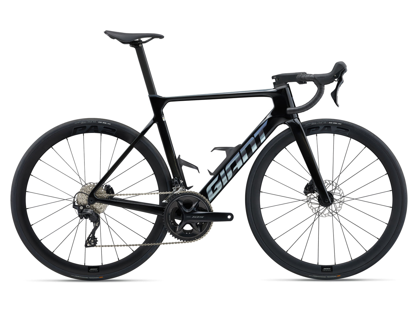 GIANT PROPEL ADVANCED 2 ROAD BIKE 2025 GLOSS CARBON SMOKE/BLUE CHROME