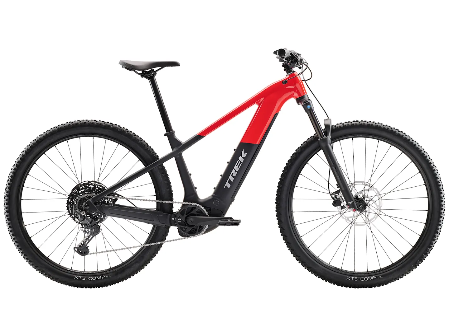 TREK POWERFLY+ 4 GEN 5 600Wh HARDTAIL eMTB BIKE 2025 GLOSS RADIOACTIVE RED/MATTE DARK STAR