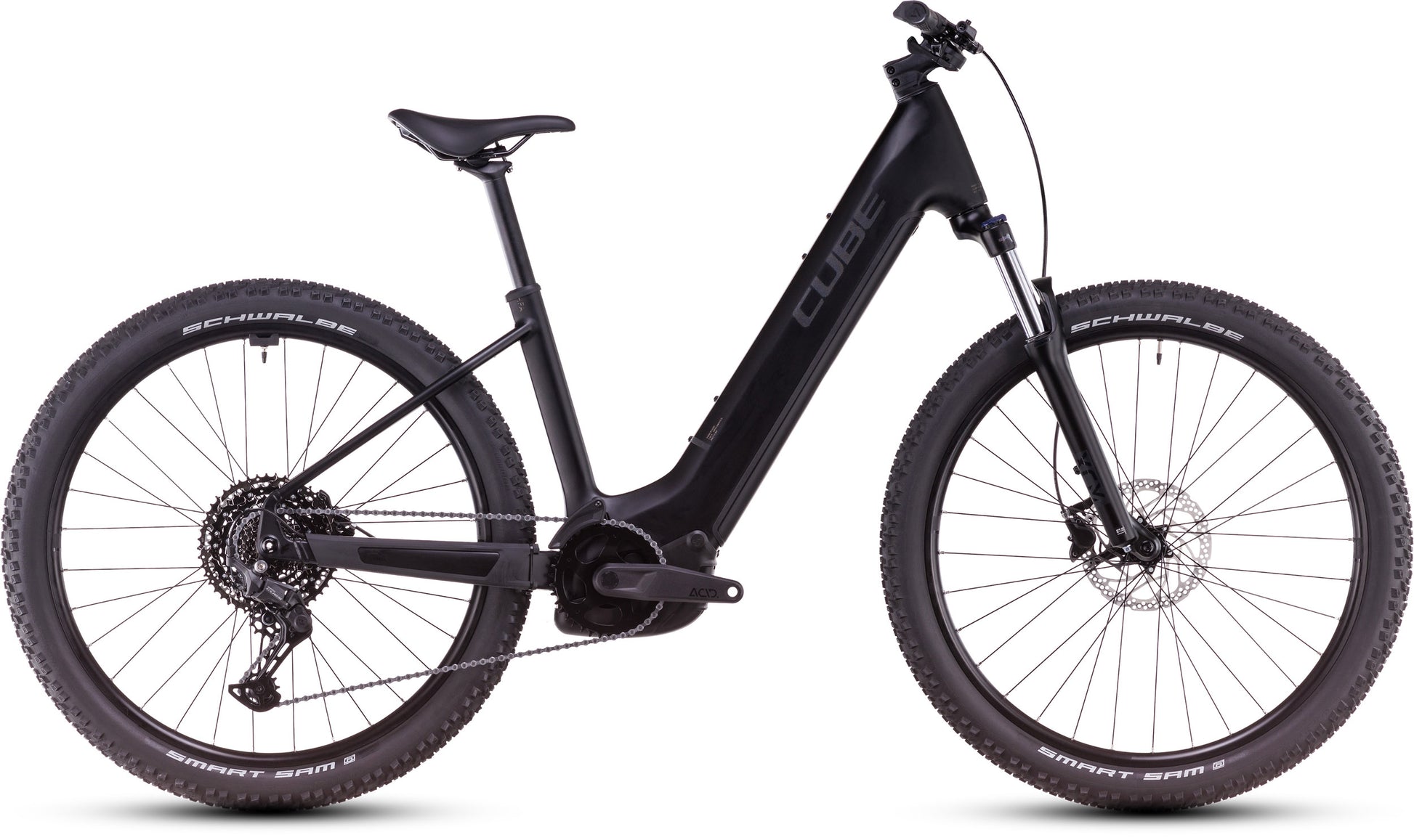 CUBE REACTION HYBRID ONE 800 EASY ENTRY eMTB BIKE 2025 BLACKLINE