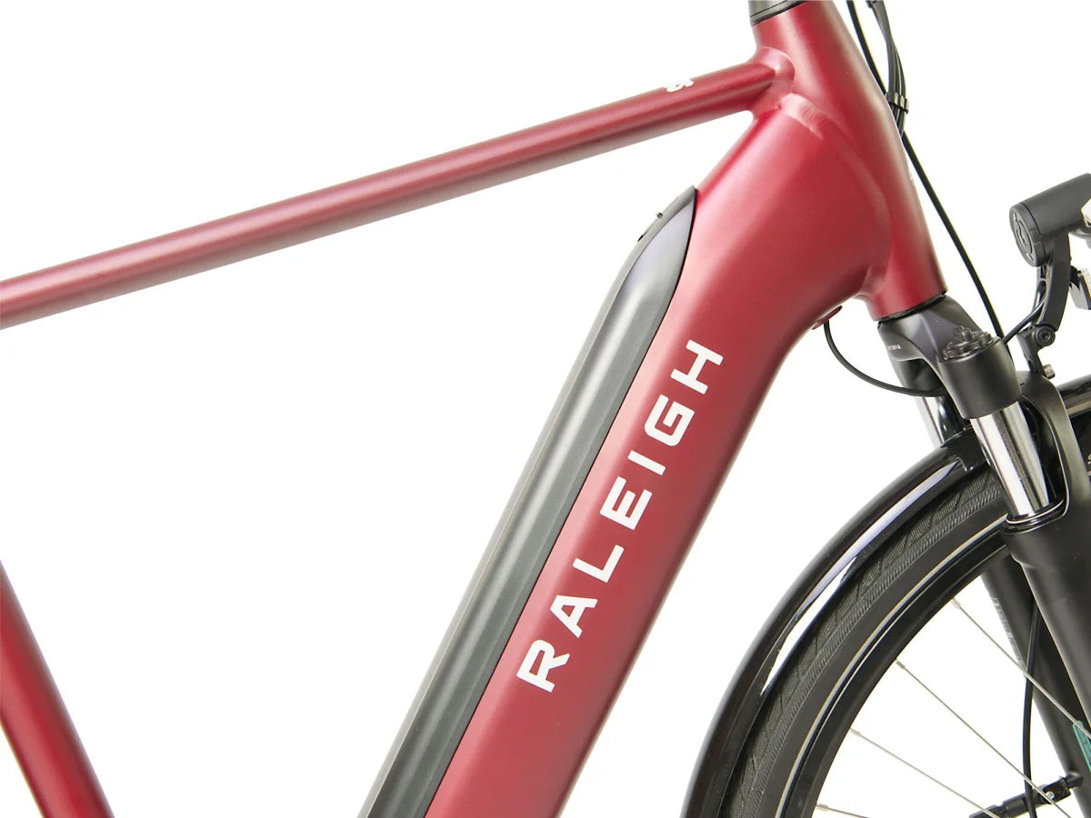 RALEIGH MOTUS TOUR CROSS BAR HYBRID eBIKE WITH HUB GEARS RED