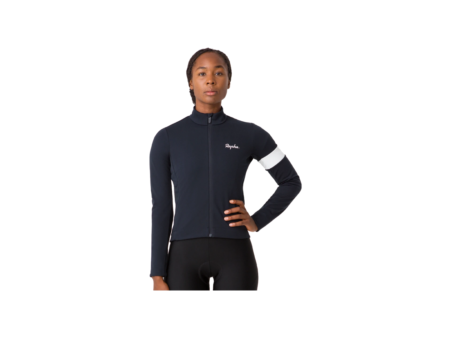 RAPHA WOMENS WINTER CYCLING JACKET BLACK/ WHITE