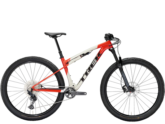 TREK SUPERCALIBER SL 9.6 GEN 2 MTB BIKE 2025 LUNAR SILVER/LAVA RED