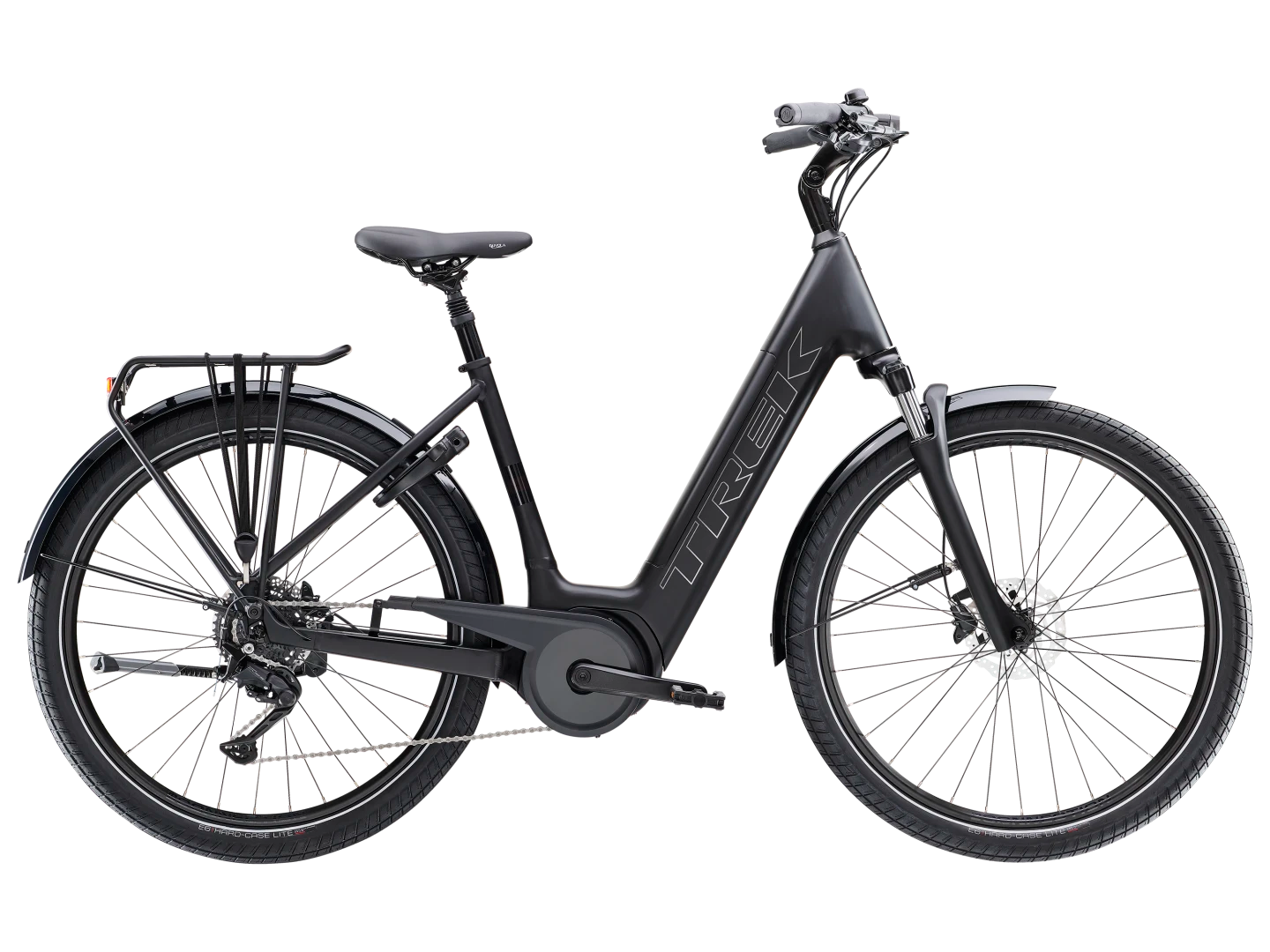 TREK VERVE+ 3 LOWSTEP 400WH ELECTRIC HYBRID BIKE 2025 MATTE TREK BLACK