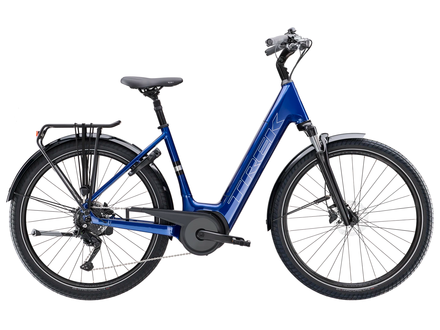 TREK VERVE+ 3 LOWSTEP 400WH ELECTRIC HYBRID BIKE 2025 HEX BLUE