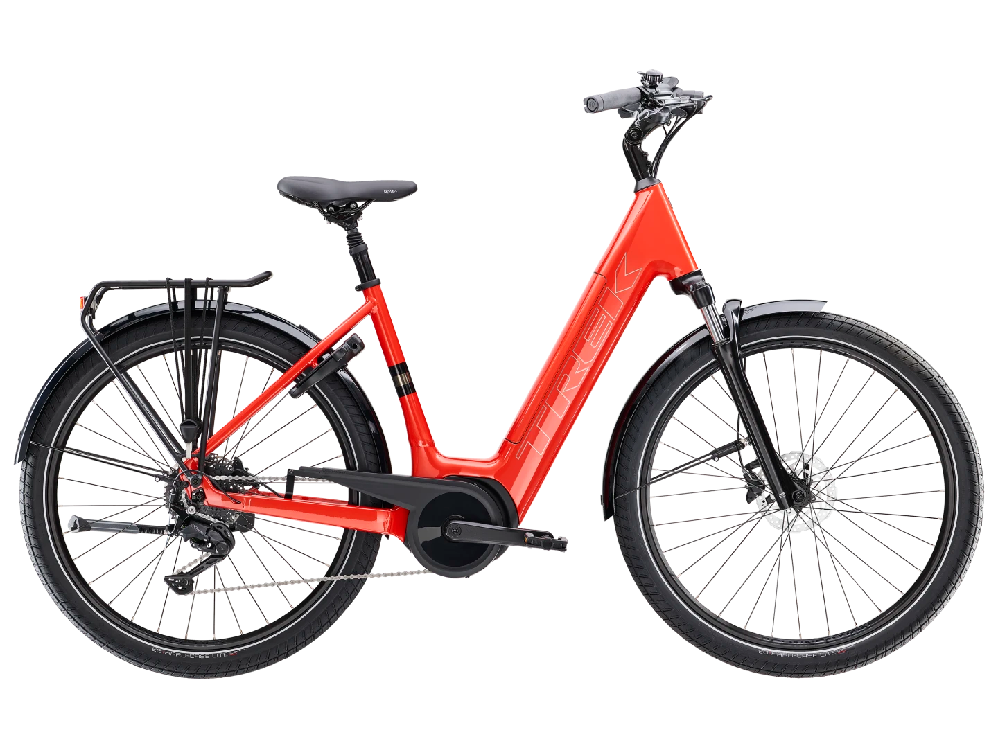 TREK VERVE+ 3 LOWSTEP 800WH ELECTRIC HYBRID BIKE 2025 LAVA