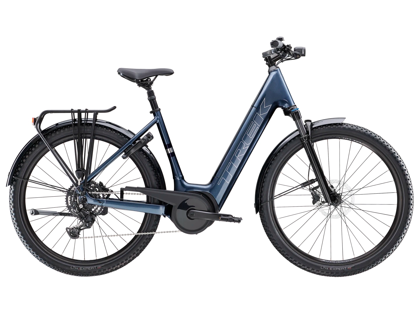 TREK VERVE+ 4 LOWSTEP 400WH ELECTRIC HYBRID BIKE 2025 GALACTIC GREY