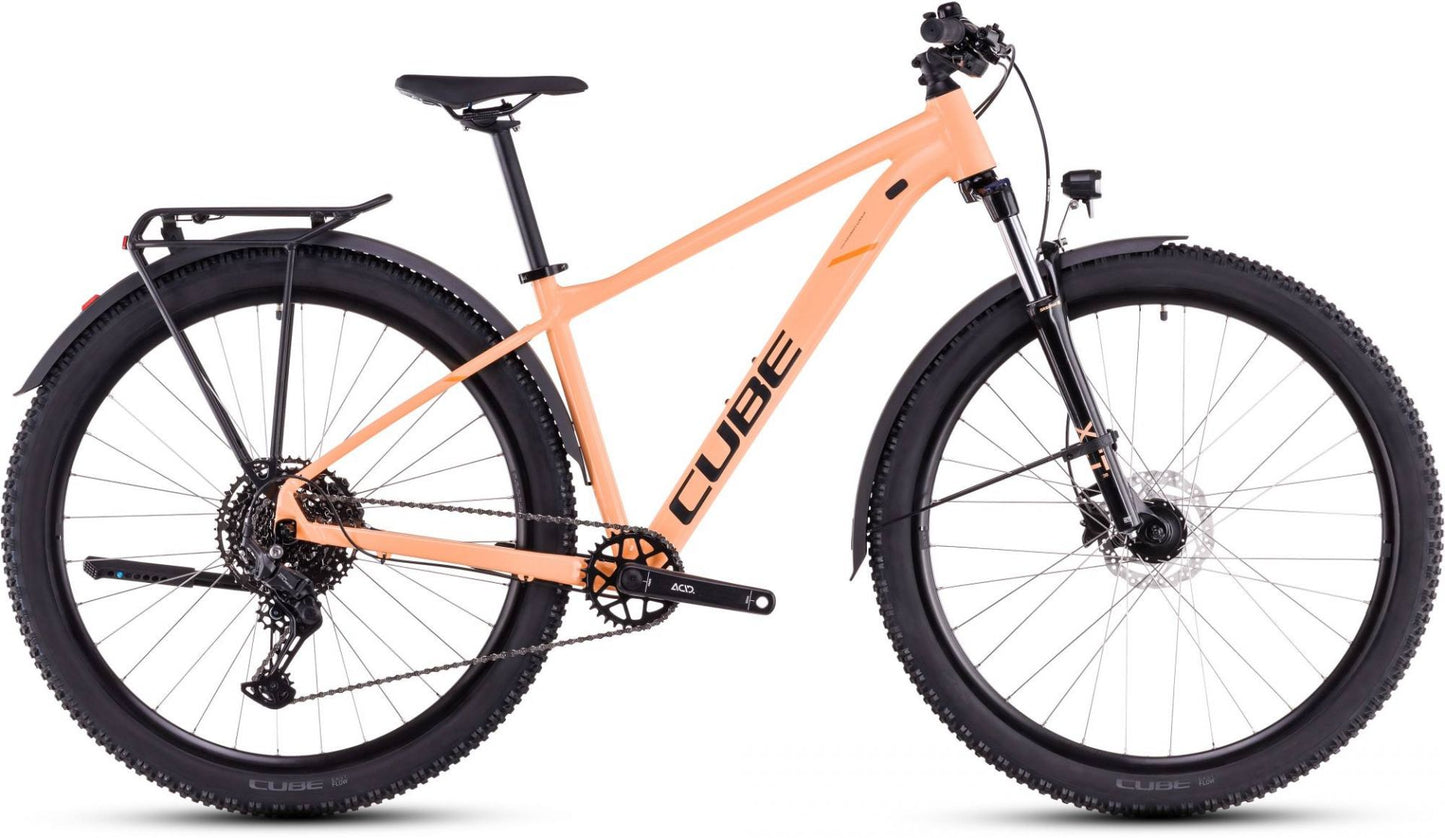 CUBE AIM RACE ALLROAD HARDTAIL MTB BIKE 2025 TANGERINE' N 'BLACK