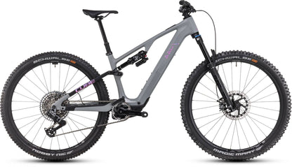 CUBE AMS HYBRID ONE44 C:68X TM 400X 29 eMTB BIKE 2025 SWAMPGREY' N 'PURPLEREFLEX