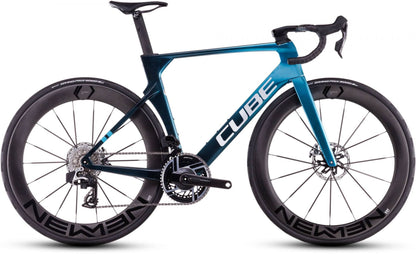 CUBE LITENING AERO C:68X SLX ROAD BIKE 2025 CHROMEBLUE' N 'LIQUIDBLUE